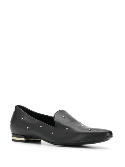 AGL ROUNDED STUD LOAFERS - 黑色