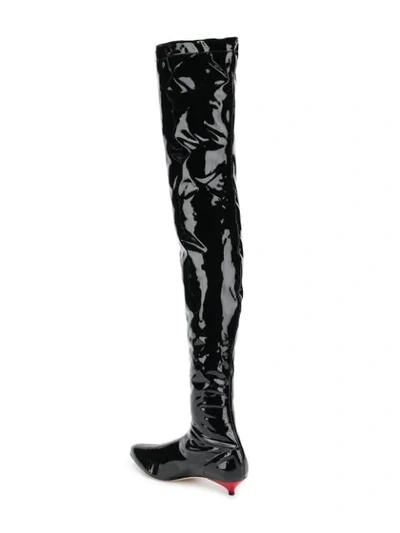 Shop Gia Couture Thigh Boots - Black