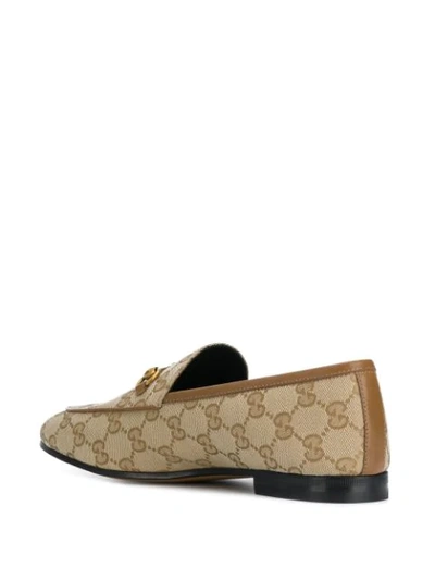 Shop Gucci Jordaan Gg Canvas Loafer In Neutrals