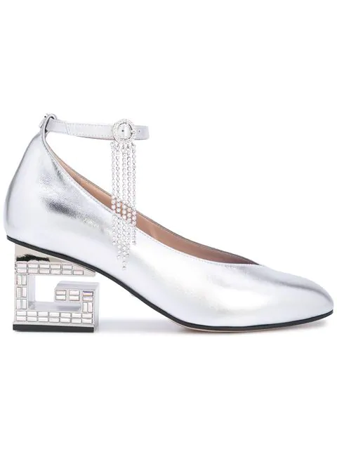 gucci silver pumps