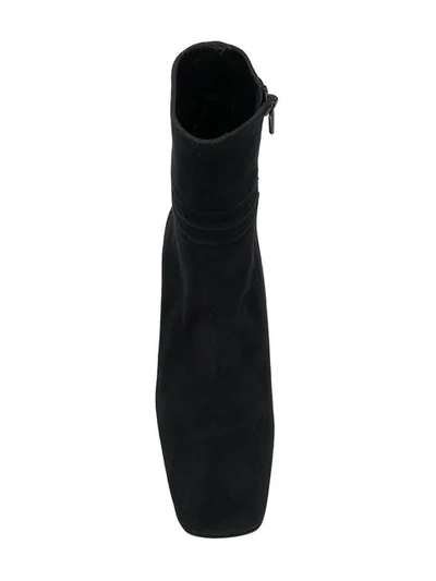 Shop Dorateymur Square Toe Ankle Boots In Black-black