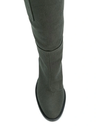 thigh-high heel boots