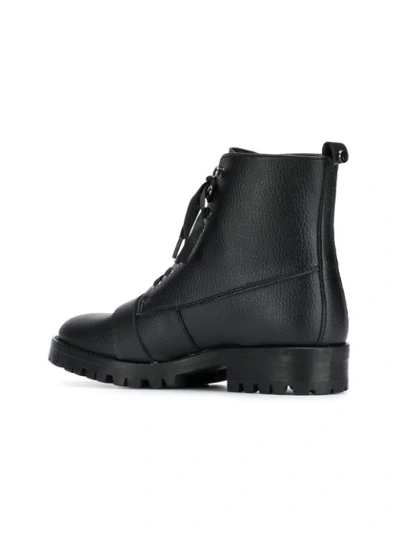 Shop Trussardi Jeans Buckled Ankle Boots In Black