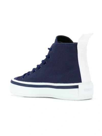 Shop Kenzo K-street Hi-top Sneakers In 77  Blu