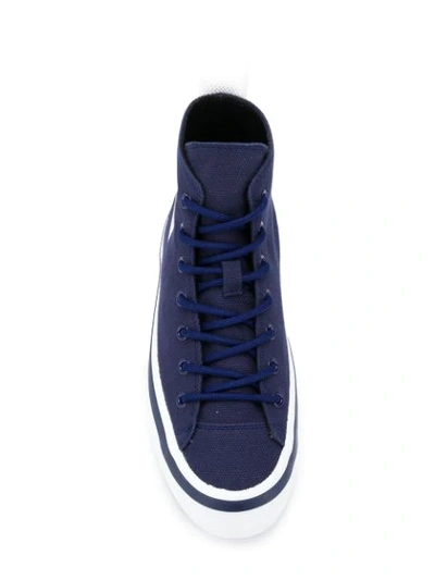 Shop Kenzo K-street Hi-top Sneakers In 77  Blu