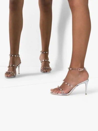 Shop Sophia Webster Rosalind 85mm Crystal-embellished Sandals In Metallic