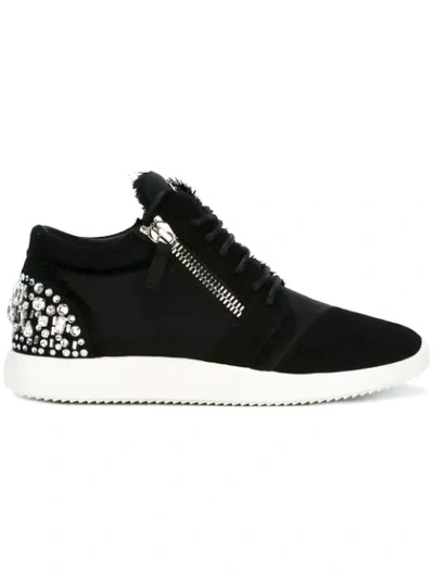 Shop Giuseppe Zanotti Melly Low Top Sneakers In Black