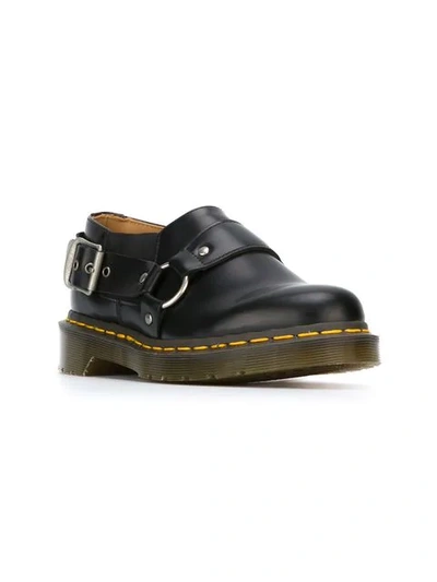 Shop Comme Des Garçons Comme Des Garçons Buckle Detail Ridged Sole Shoes In Black