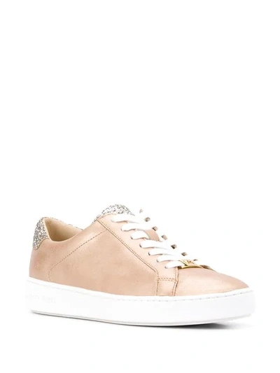 Shop Michael Michael Kors Irving Glitter Sneakers - Brown