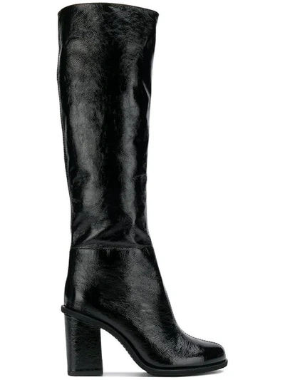 Shop Lanvin Knee High Boots In Black