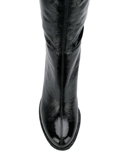 Shop Lanvin Knee High Boots In Black