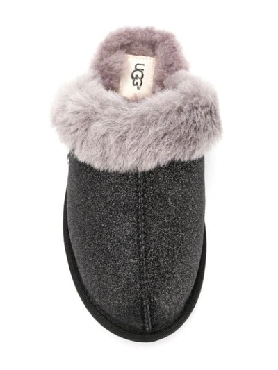 Shop Ugg Shearling Slippers In Black