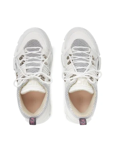 Shop Gucci Flashtrek Sneakers In White