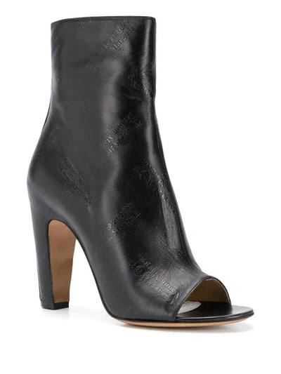 Shop Maison Margiela Open Toe Heeled Ankle Boots In Black