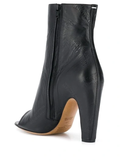 Shop Maison Margiela Open Toe Heeled Ankle Boots In Black