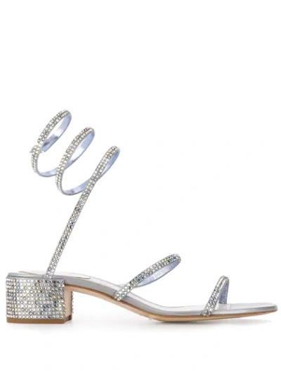 Shop René Caovilla Cleo Sandals In Silver