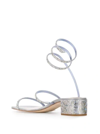 Shop René Caovilla Cleo Sandals In Silver