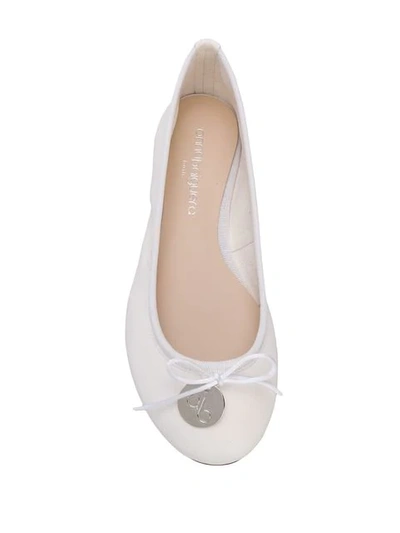 ANNA BAIGUERA CHARM BALLERINA FLAT - 白色