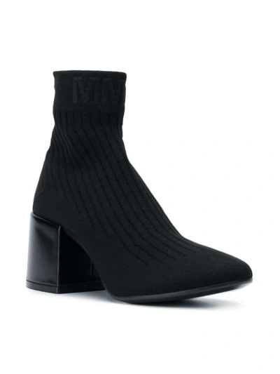 Shop Mm6 Maison Margiela Heeled Sock Boots In Black