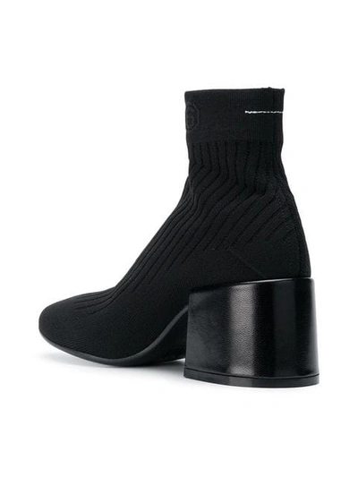 Shop Mm6 Maison Margiela Heeled Sock Boots In Black