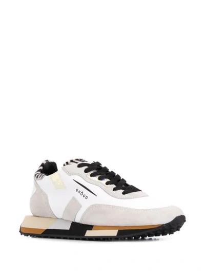 Shop Ghoud Contrasting Panel Sneakers In White