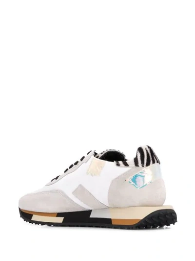 Shop Ghoud Contrasting Panel Sneakers In White