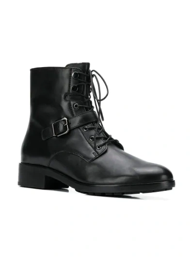 Shop Hogl Buckled Strap Cargo Boots In Black