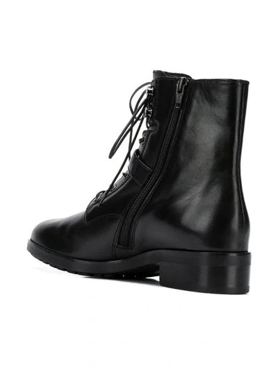 Shop Hogl Buckled Strap Cargo Boots In Black