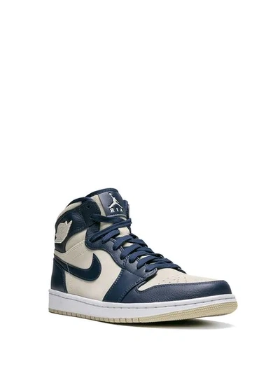 Shop Jordan Air  1 Premium Sneakers In Blue