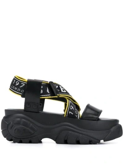 Shop Buffalo Bo Platform Sandals In Black