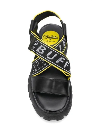 Shop Buffalo Bo Platform Sandals In Black