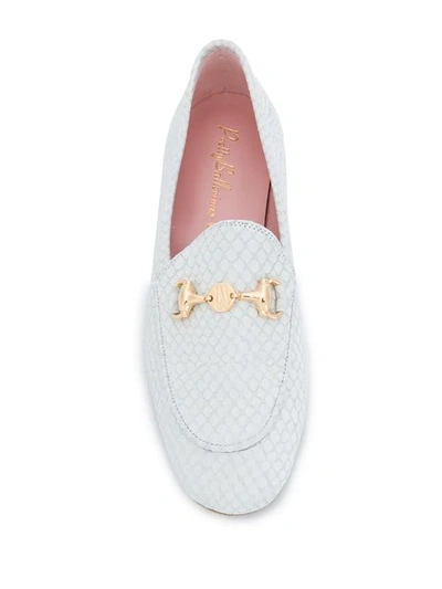 Shop Pretty Ballerinas Horsebit Loafers In White