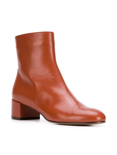 Shop L'autre Chose Block Heeled Ankle Boots In Brown