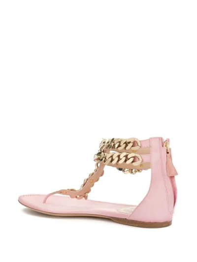 GIAMBATTISTA VALLI CHAIN-DETAIL SANDALS - 粉色