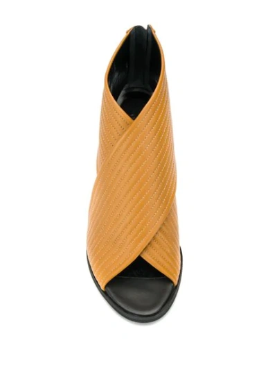 Shop Christian Wijnants Wooden Heel Sandals In Brown
