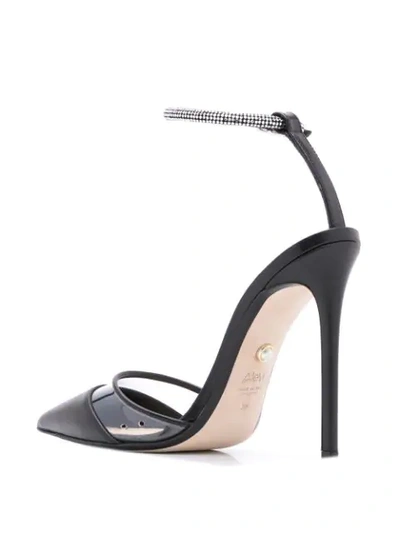 Shop Alevì Alice Ankle Strap Pumps In Black