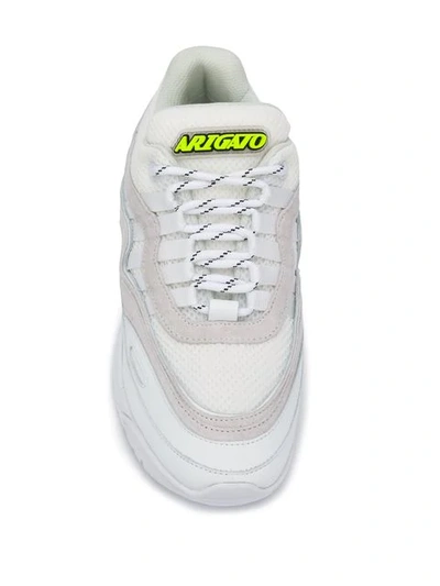 Shop Axel Arigato Contrast Logo Sneakers In White