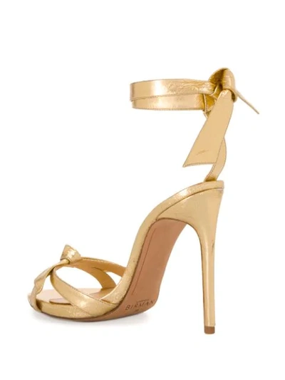 Shop Alexandre Birman Tie Strap Sandals In Gold