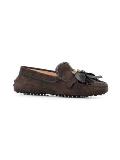 TOD'S MOCASSIN LOAFERS - 棕色