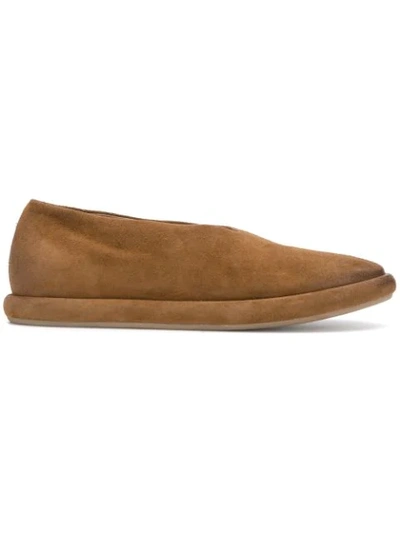 Shop Marsèll Pointed Toe Slippers - Brown