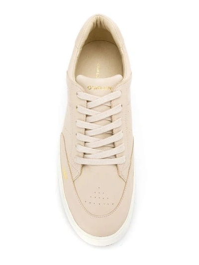 Shop Osklen Leather Panelled Sneakers In Neutrals