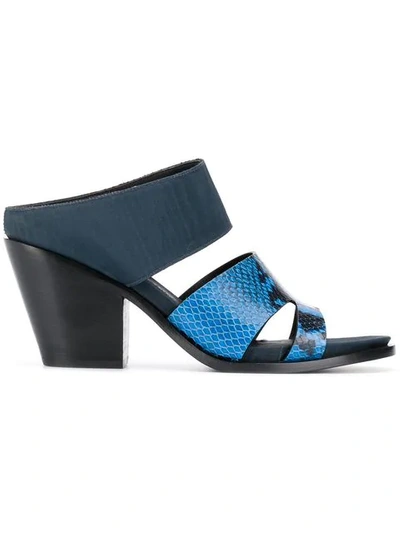 Shop A.f.vandevorst Block Heel Mule Sandals In Azure