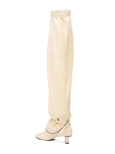 Shop Proenza Schouler Over The Knee Slouch Boots In White