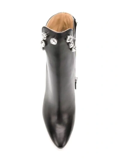 Shop Marco De Vincenzo Crystal Embellished Boots - Black