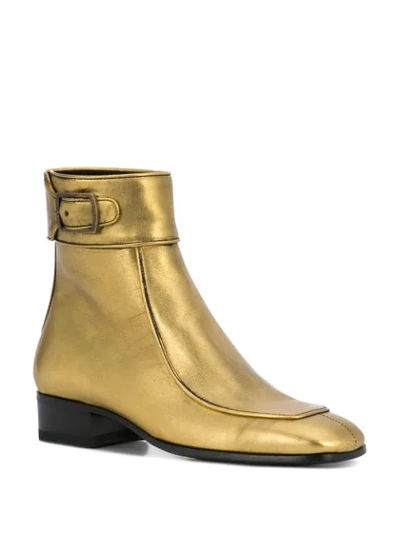 Shop Saint Laurent Miles Boots In Gold