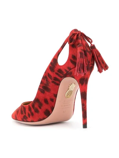 Shop Aquazzura Forever Marylin Pumps In Reds