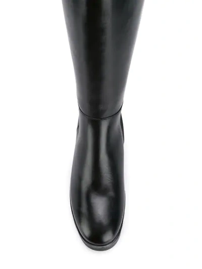 Shop Hogl Round Toe Boots In Black