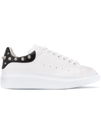 Shop Alexander Mcqueen Studded Oversized Sneakers In White