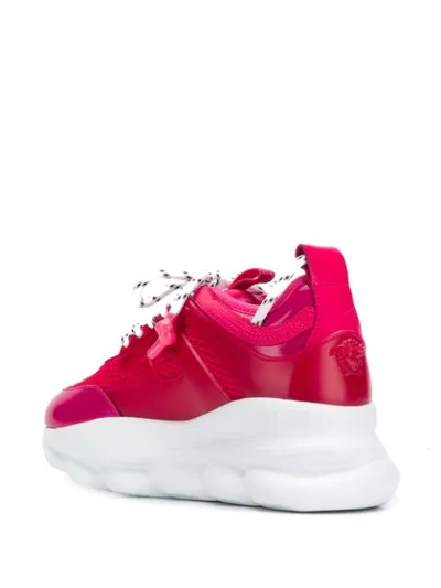 Shop Versace Chain Reaction Platform Sneakers In Pink