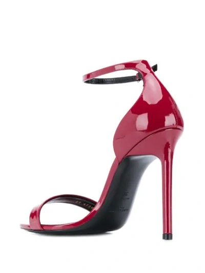 Shop Saint Laurent Stiletto Sandals In Red